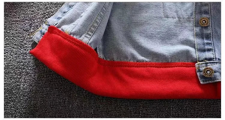 Spring Autumn Denim For Boys' Set New 2024 Korean Version Jacket Fashion Jeans Handsome Two-Piece Set