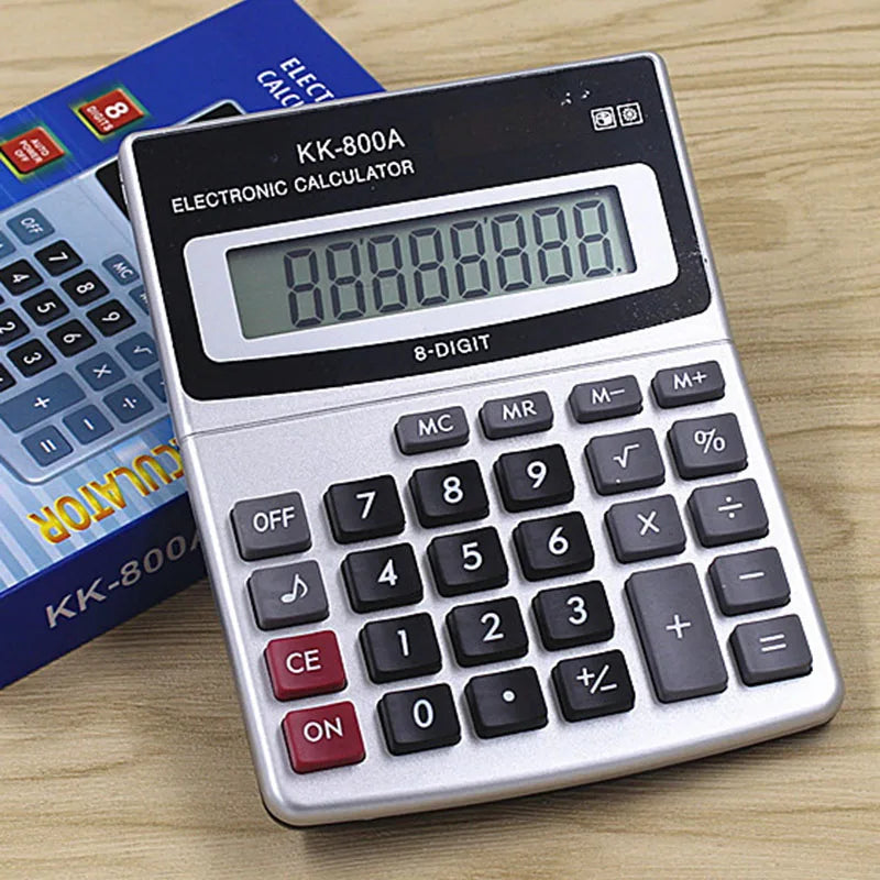 Calculator KK-800A Metal Desktop large font wide Calculator 8 A Business Computer Office Supplies with Manufacturer Wholesale
