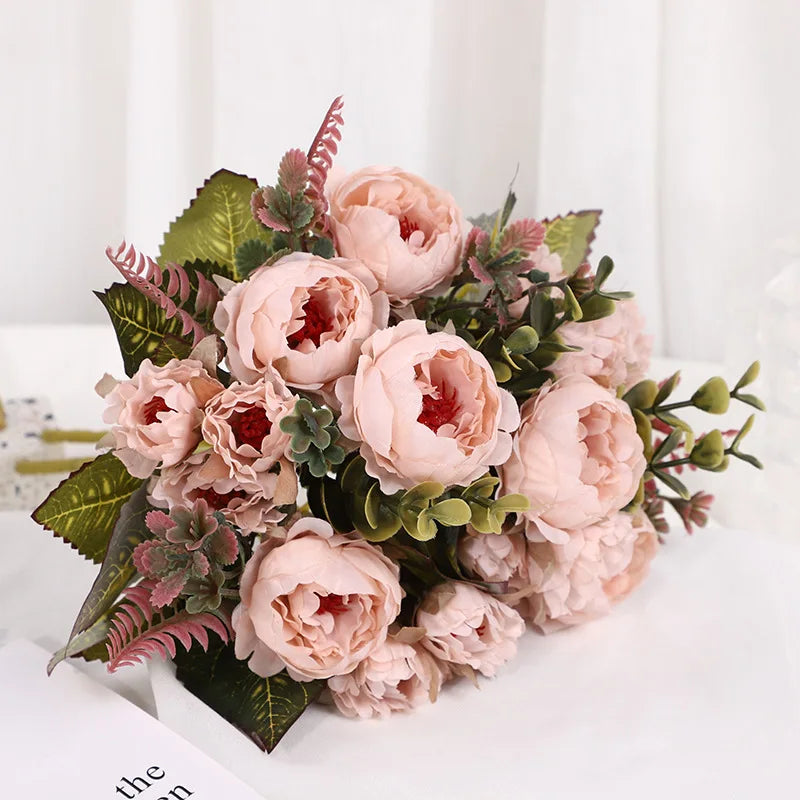 Simulation Rose Fake Wedding Arch Silk Flower Home Decoration Artificial Home Living Room Table Decoration Fake Flower