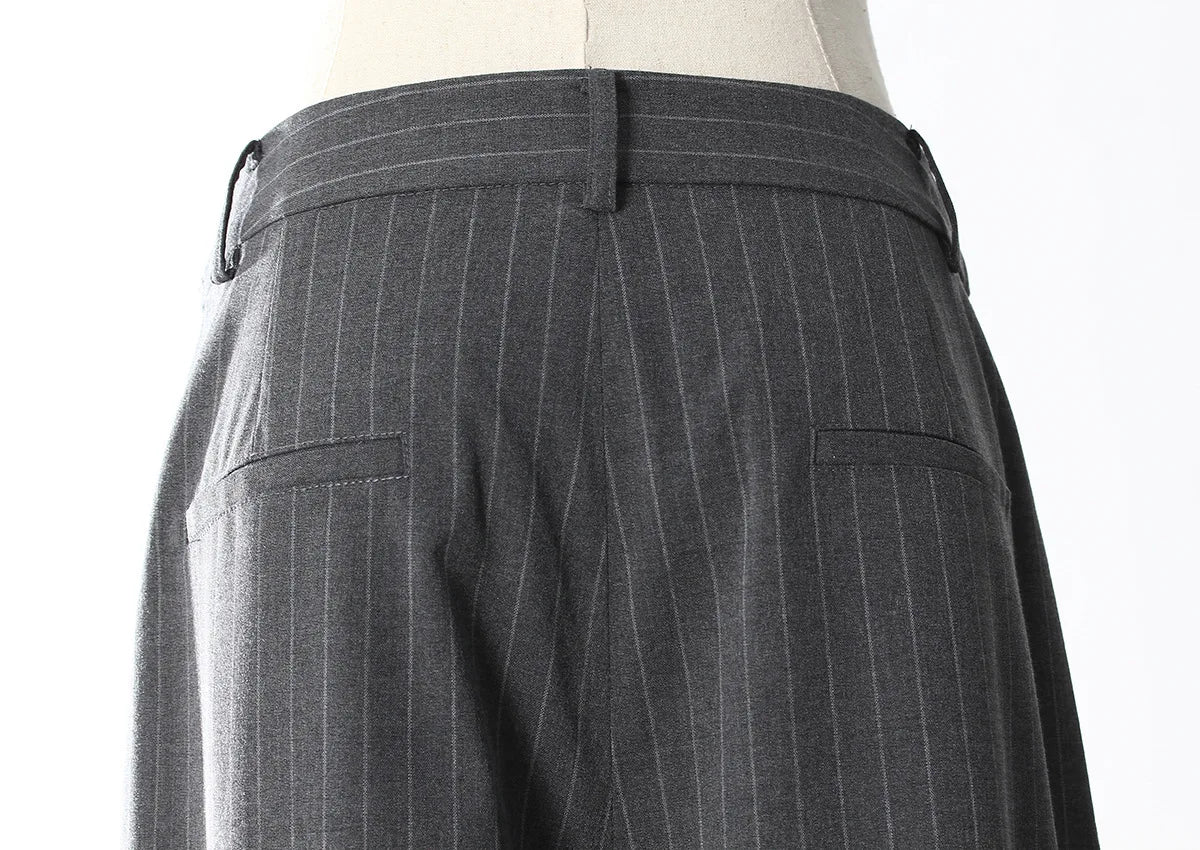 ZMEENNA Gray Stripe Patchwork Skirt Gauze Pants 2 Piece Sets For Women 2025 Spring Fashion Female New Elegant Pants ZM616