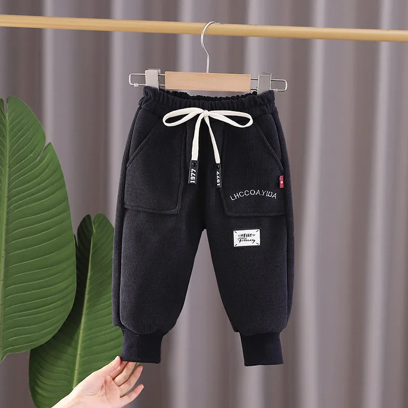 New Winter Fashion Baby Girls Clothes Children Boys Thicken Warm Pants Kids Trousers Toddler Casual Costume Infant Sportswear