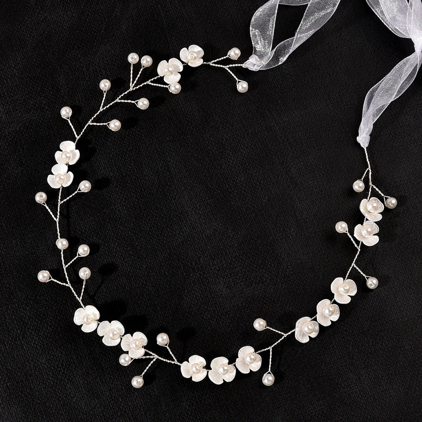 Bridal Wedding Headbands Handmade Bride Tiaras Shiny Rhinestone Flower Hairband Bridal Headpeice Hair Accessories For Women Girl