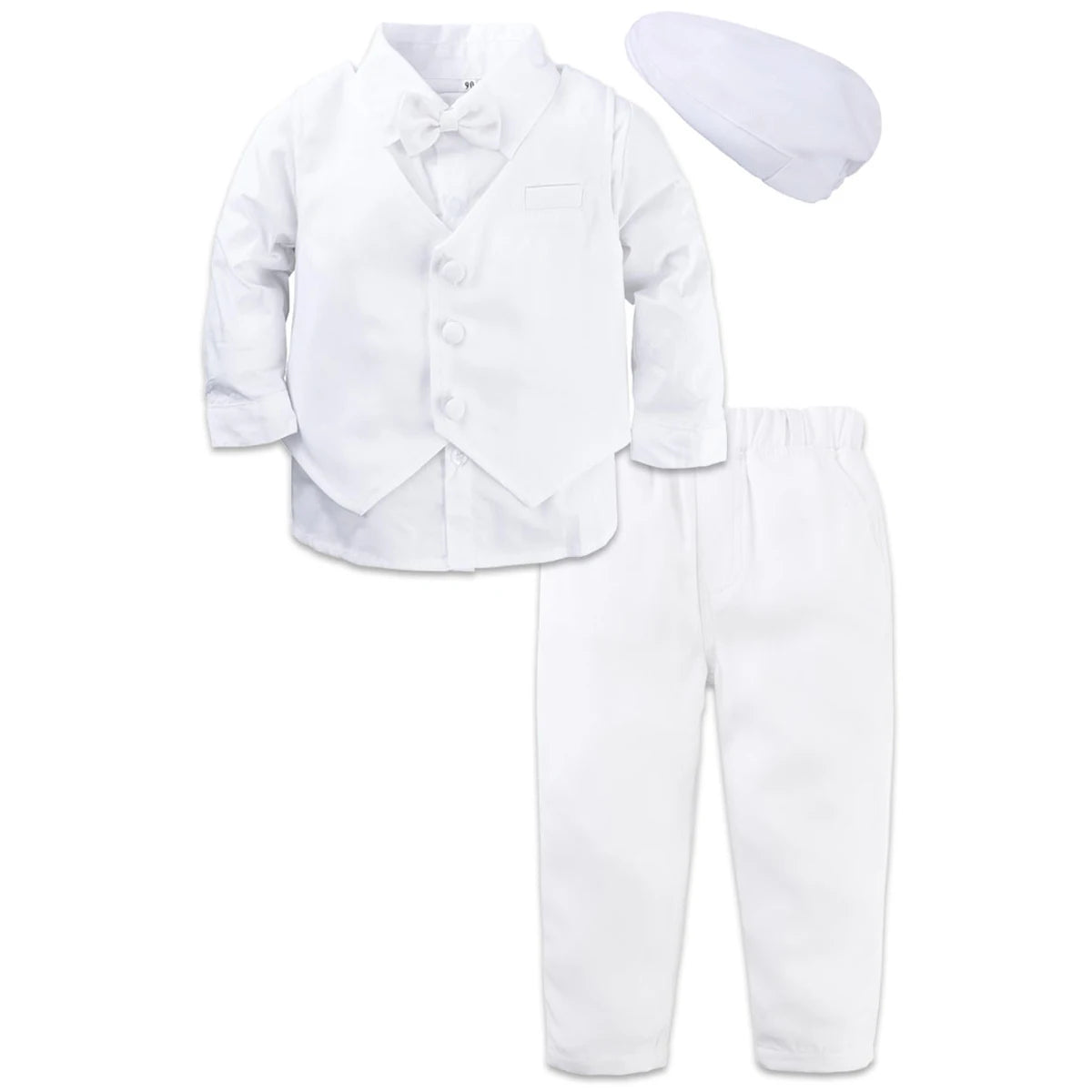Boys Christening Suits Set Baby Baptism Outfit Toddler Shower Blazer Children Tuxedo Kids White Formal Clothes Sets 3 PCS