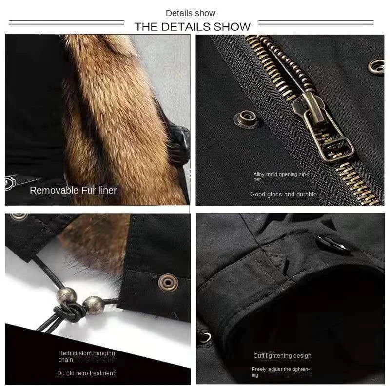 2024 New Casual Winter Men's Down Jacket Fox Fur Men's Coat Coat Men Clothing Coat Winter Jackets Mens Jacket Men Jacket