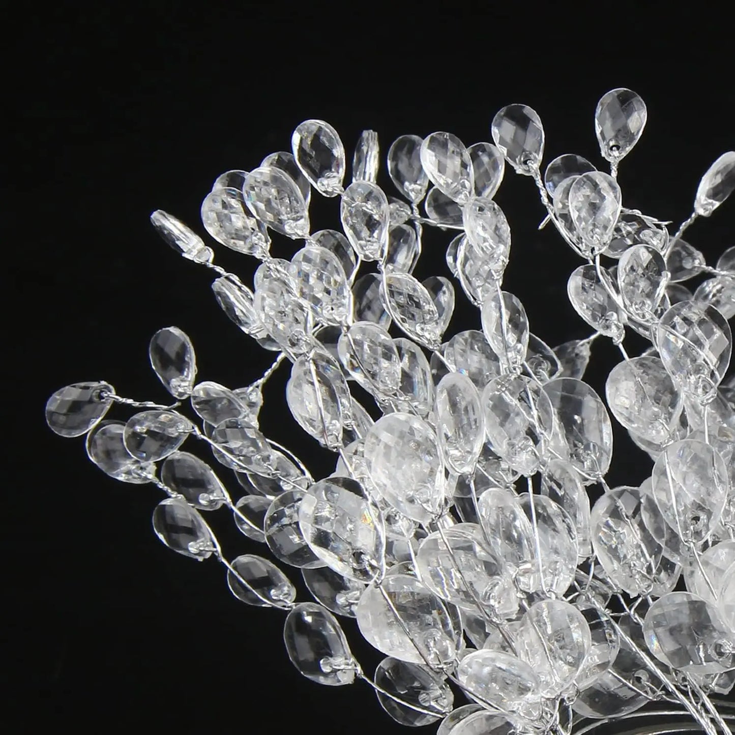 30/50pcs Artificial White Crystal Acrylic Water Droplet Handmade Wedding Bridal Bouquets Wreath Table DIY Gift Decor Accessories