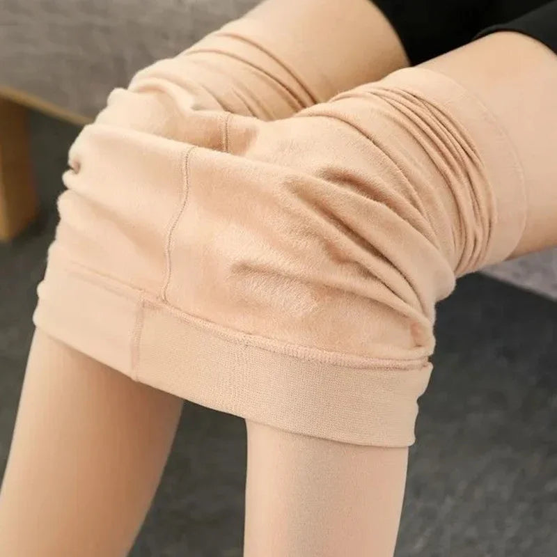 Winter Leggings Knitting Velvet Casual Legging High Elastic Lady's Warm Pants Skinny Pants for Women Polar Pantyhose
