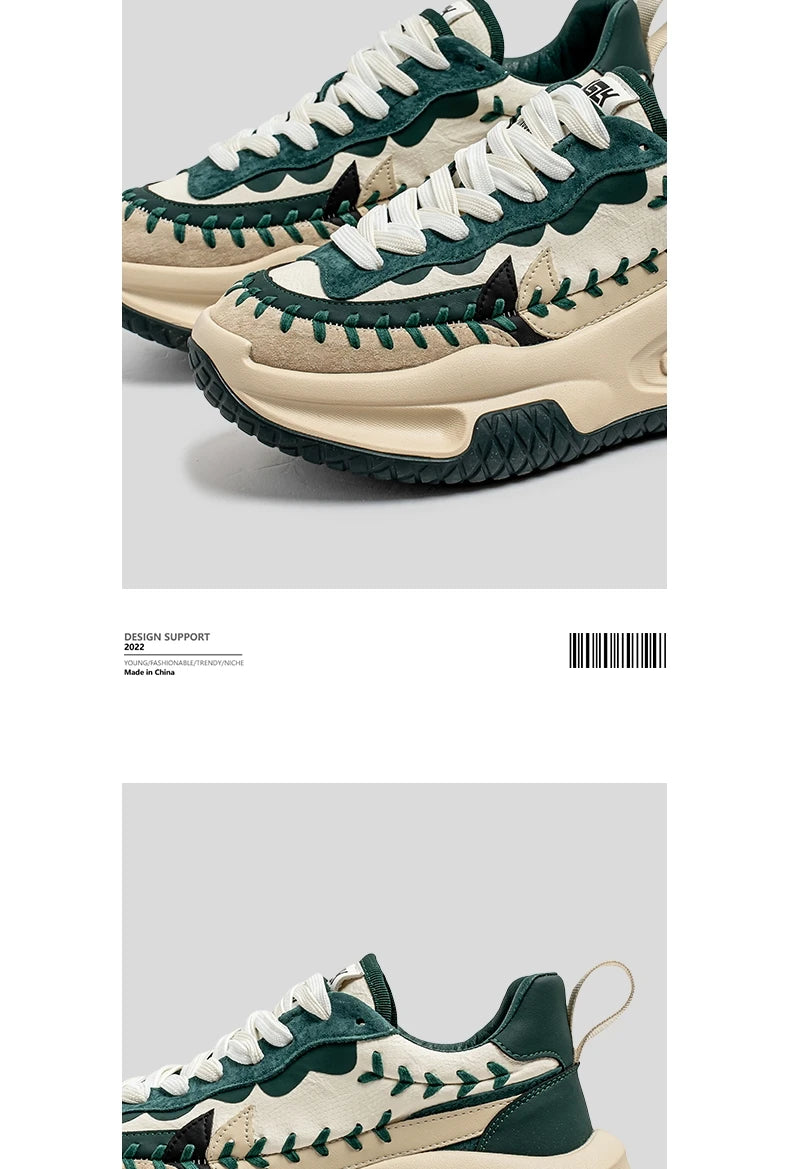 Men's Sneakers Thick Bottom Casual Sneaker Shoes for Men Wear-resistant Apring and Autumn Soft and Comfortable Fashion Non-Slip