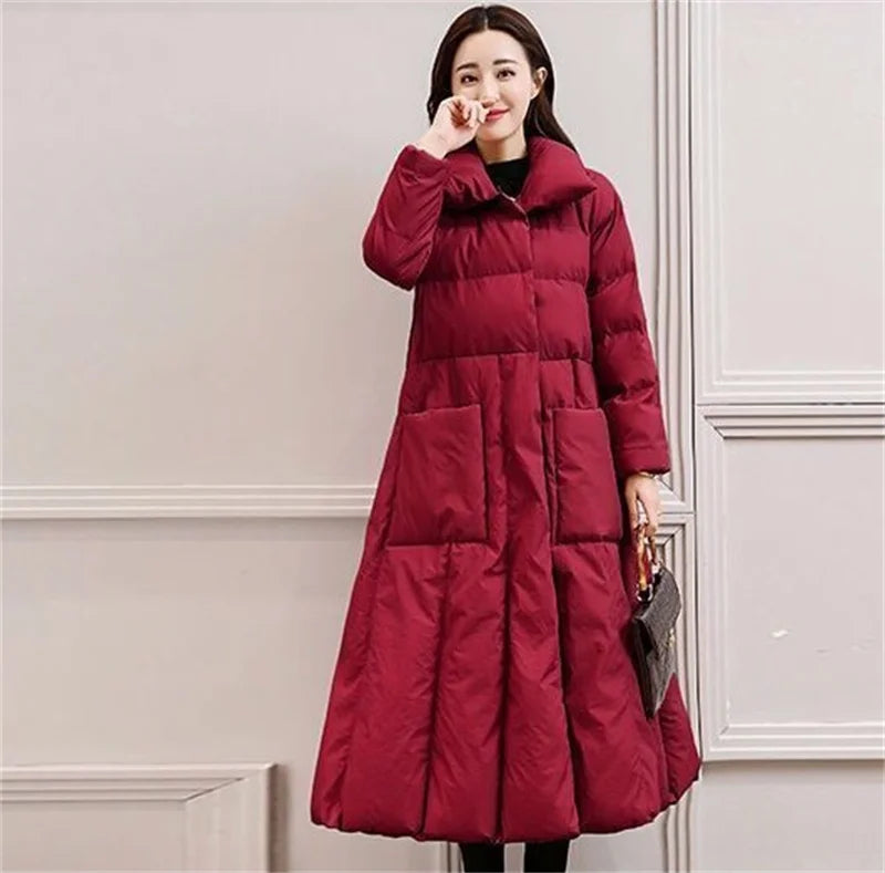 Winter Jacket Women Long Down Jackets Warm Parkas 2024 New Female's Casual Thick Quilted Cotton Puffer Coats Parkas Outwear