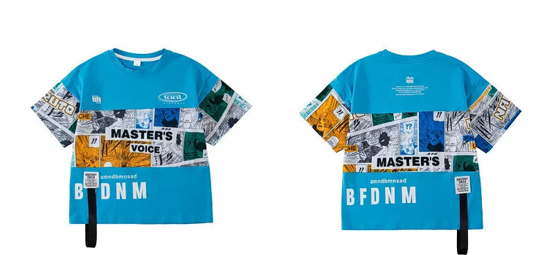 Summer Boys Cotton Alphabet Picture Printed T-Shirt Tops+Shorts Pant School Kids 2PCS Tracksuit Child Outfits Workout Set 3-16Yr