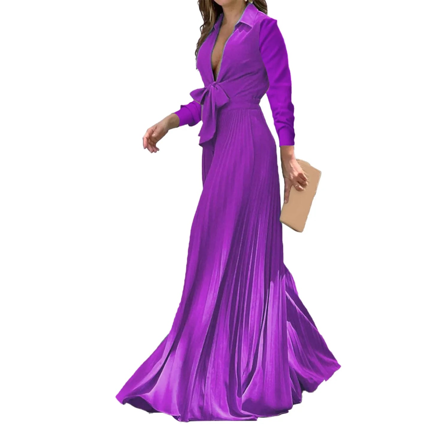 New Years Jumpsuit Women Women Waist High Long Sleeve Sense Green Deep V Neck Light Luxury Women Dress Rompers And Jumpsuits