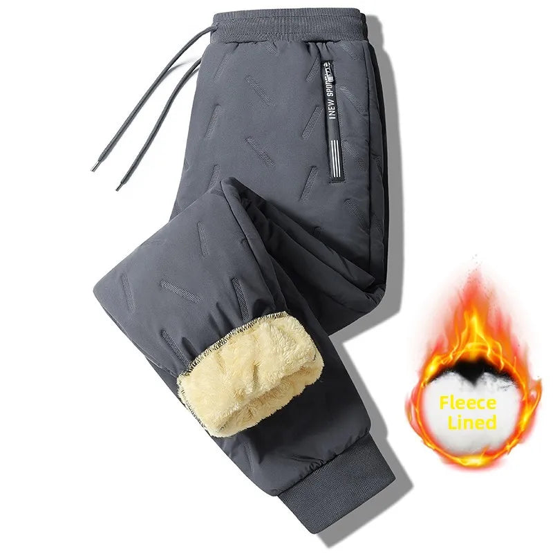 Men's down Pants Thiened Winter Outerwear Warm Long Trousers Du down Cold Resistance Cotton Pants Leisure Casual Sports