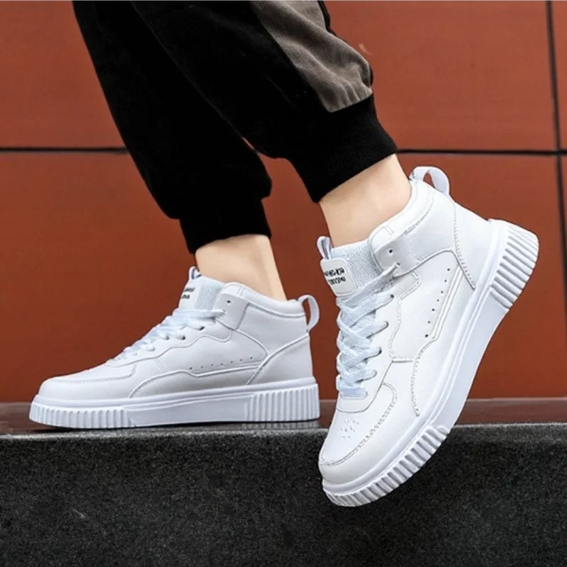 YRZL Mens Sneakers Autumn High Top Shoes Lightweight Non Slip Skatebaord Shoes Unisex Casual Sports Shoes for Man