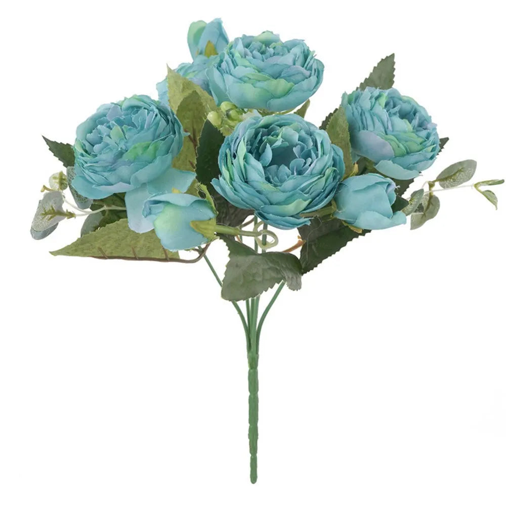 1PC 30CM Fake Roses Silk Peony Artificial Flowers Cheap New Year's Christmas Decorations Vase Home Wedding Bridal Bouquet Indoor