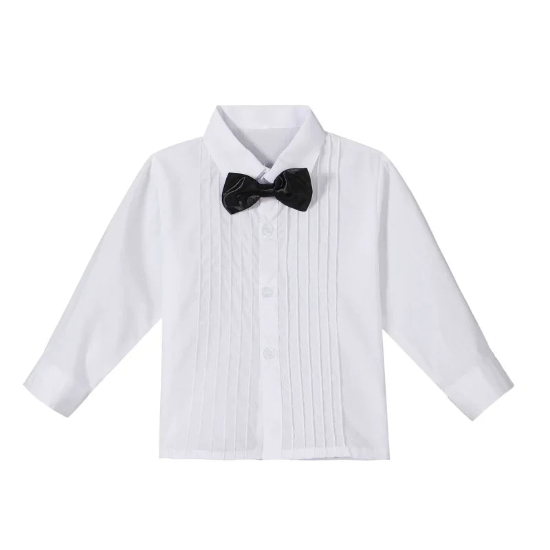 Boys Wedding Birthday Party Blazer Tuxedo Baby Boy Christening Outfit Coat Shirt Pant Vest BowTie Gentleman Suit Baptism Clothes