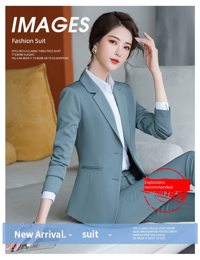 Korean Style Slim-Fitting Iron-Free College Students Interview Suit Suit