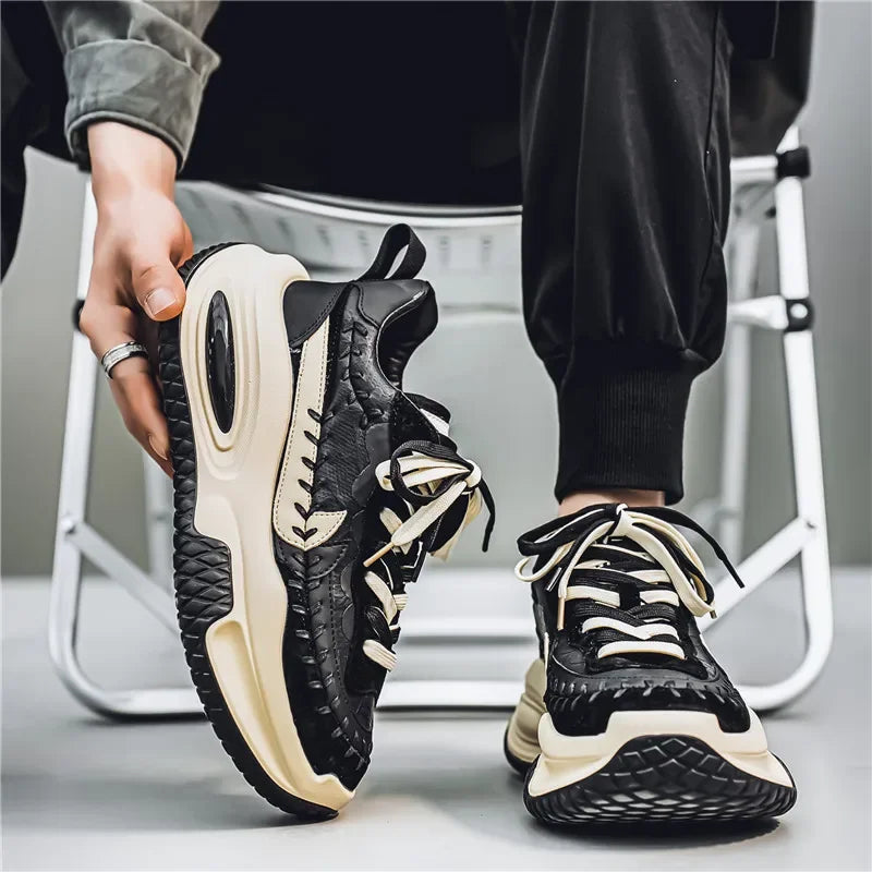 Men's Sneakers Thick Bottom Casual Sneaker Shoes for Men Wear-resistant Apring and Autumn Soft and Comfortable Fashion Non-Slip