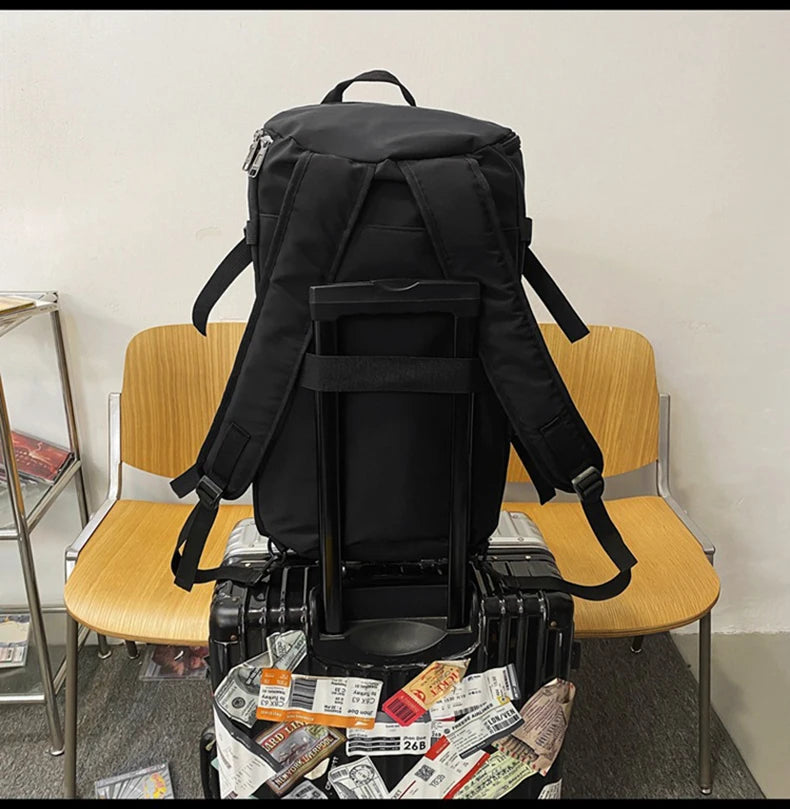 Men Large Travel Shoulder Bag Waterproof Sport Duffle Backpack Outdoor Luggage Pack Trip Bucket Rucksack Function Mochila XA380C
