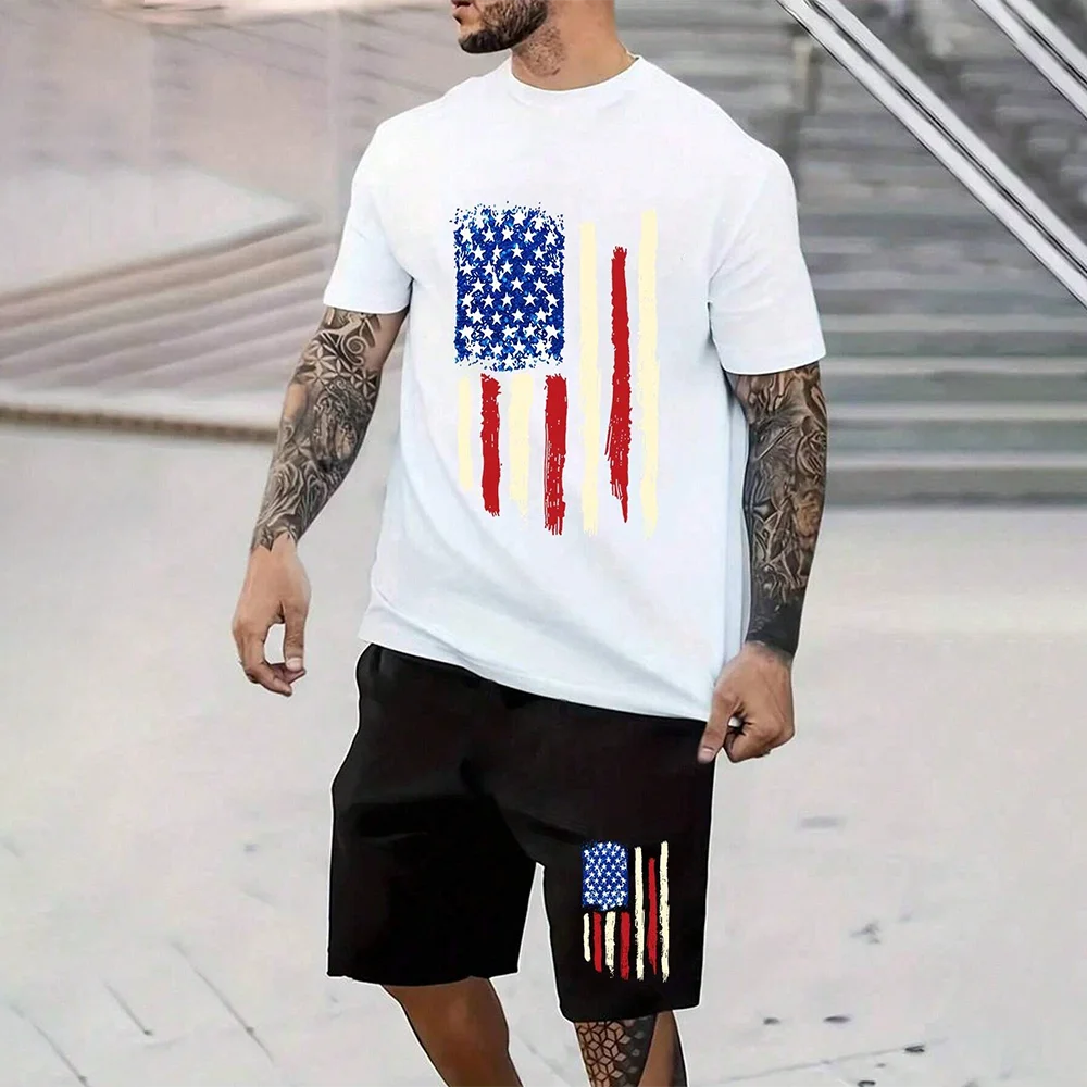 Men's Clothing Suits Summer Casual Breathable Refreshing Suit Print 3D Letters Oversized Fashion Men's Shirt Short Sleeve XS-6XL