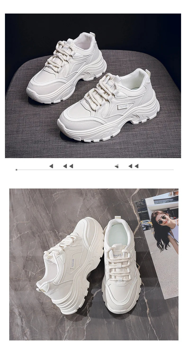 Sneakers for Women Autumn New Style, Korean Version Versatile Thick-Soled Single Shoes, Sports Shoes Running Casual Shoes