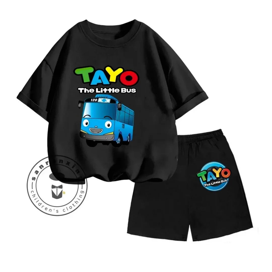 2025 summer new children's T-shirt set, boys' summer short sleeved shorts two-piece set, children's set, breathable sportswear s