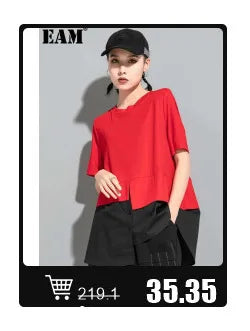 EAM High Waist Two Ways Wear Black Wide Leg Long Pants New Loose Fit Trousers Women Fashion Tide Autumn Spring 2025 1DF3635
