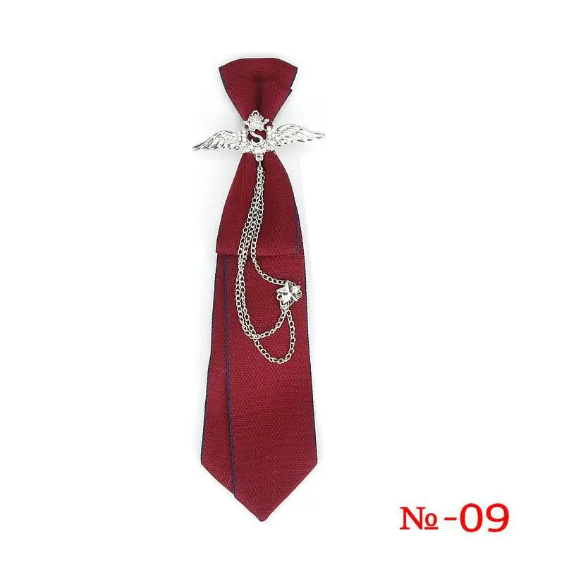 Retro Fabric Ribbon Rhinestone Black Bow Tie Collar Bowkont Cravat School Girl Boys Gifts for Women Clothing Jewelry Accessories