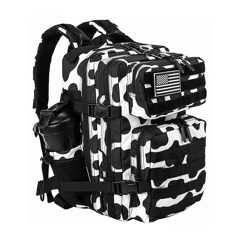 LHI 45L/35L/25L Tactical Backpack for Men and Women Waterproof Athlete Gym Outdoor Bag Travel Hiking Rucksack with Bottle Holder