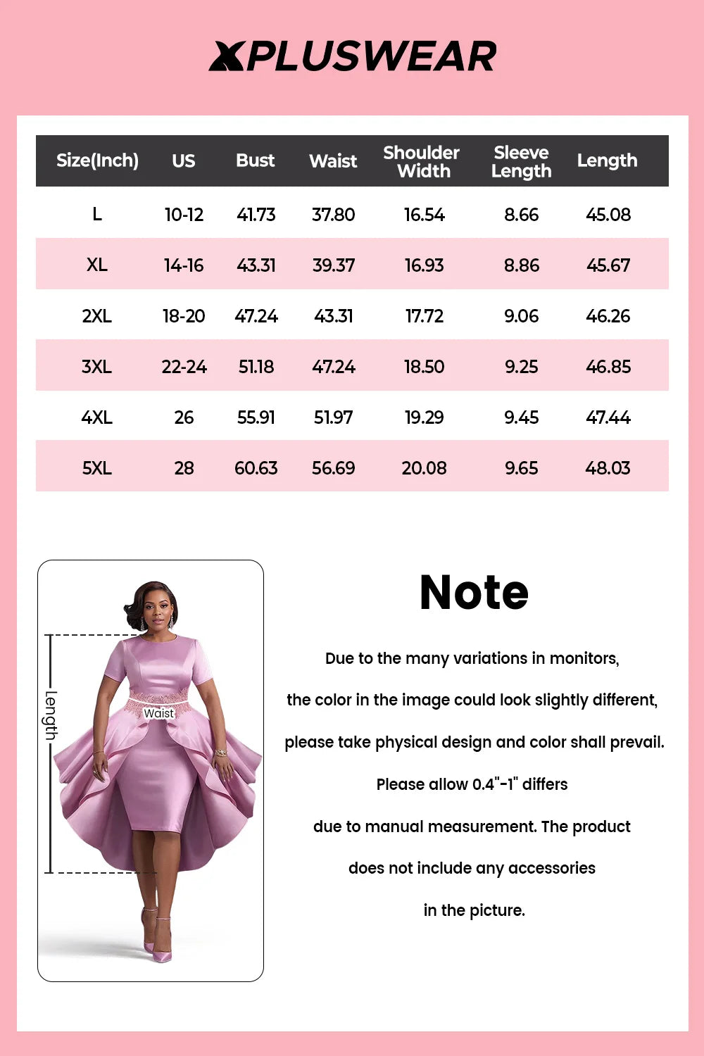 Plus Size Mother Of The Bride Pink Round Neck Short Sleeve With Skirt Overlay Elegant Bodycon Midi Dresses