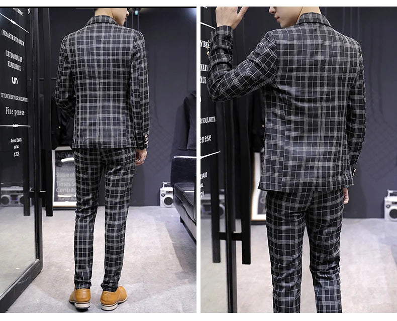 Casual suit jacket fashion loose luffian handsome suit senior sense top single business formal Korean student suit