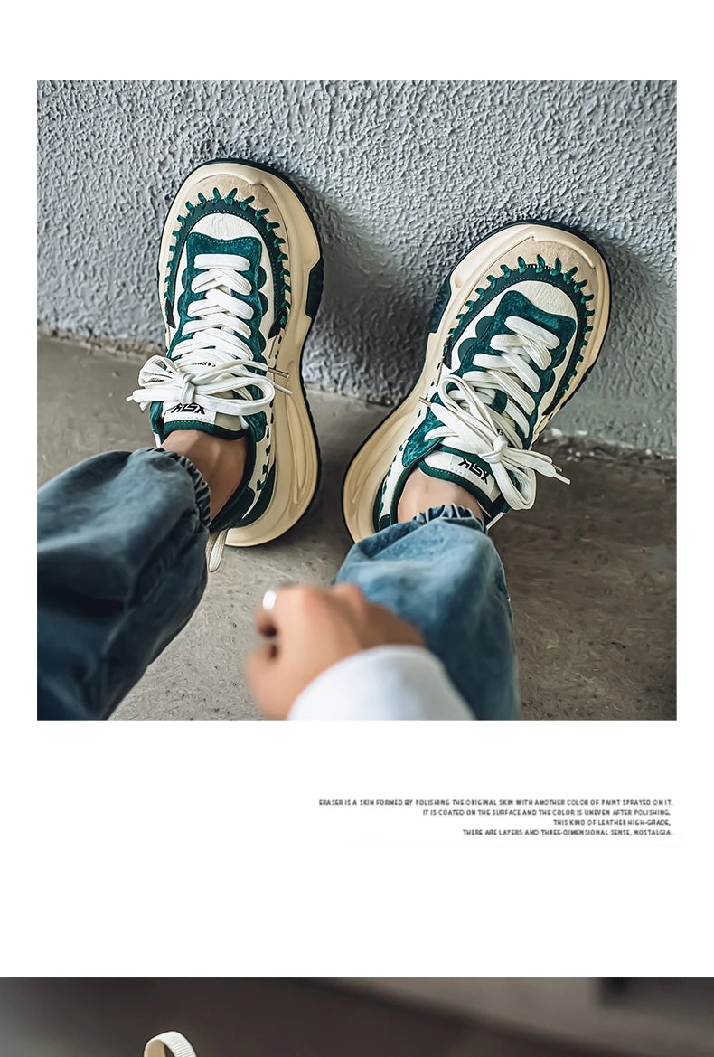 Men's Sneakers Thick Bottom Casual Sneaker Shoes for Men Wear-resistant Apring and Autumn Soft and Comfortable Fashion Non-Slip