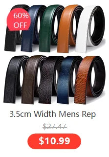 High Quality Mens Belts Black Brown Blue White Green Leather Straps Casual Gold Automatic Buckles Waistband Belt for Men Wedding