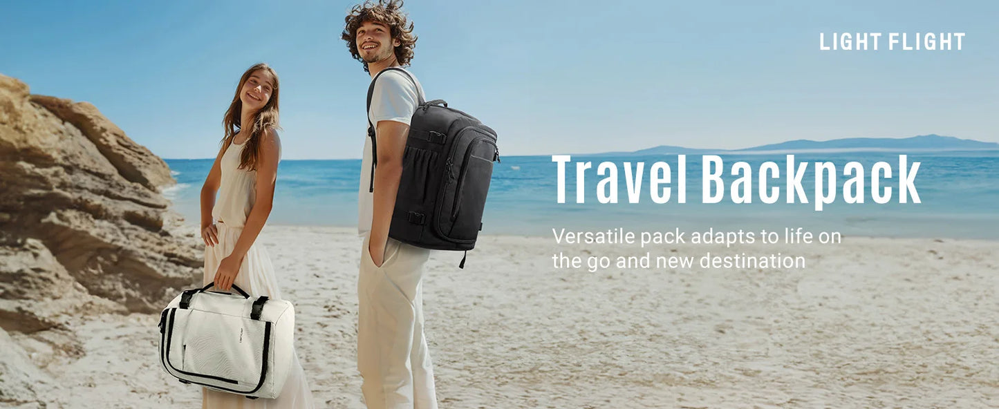 LIGHT FLIGHT Travel Backpack for Men TSA Large Airplane Cabin Backpack Lightweight Waterproof Laptop Backpack Urban Style