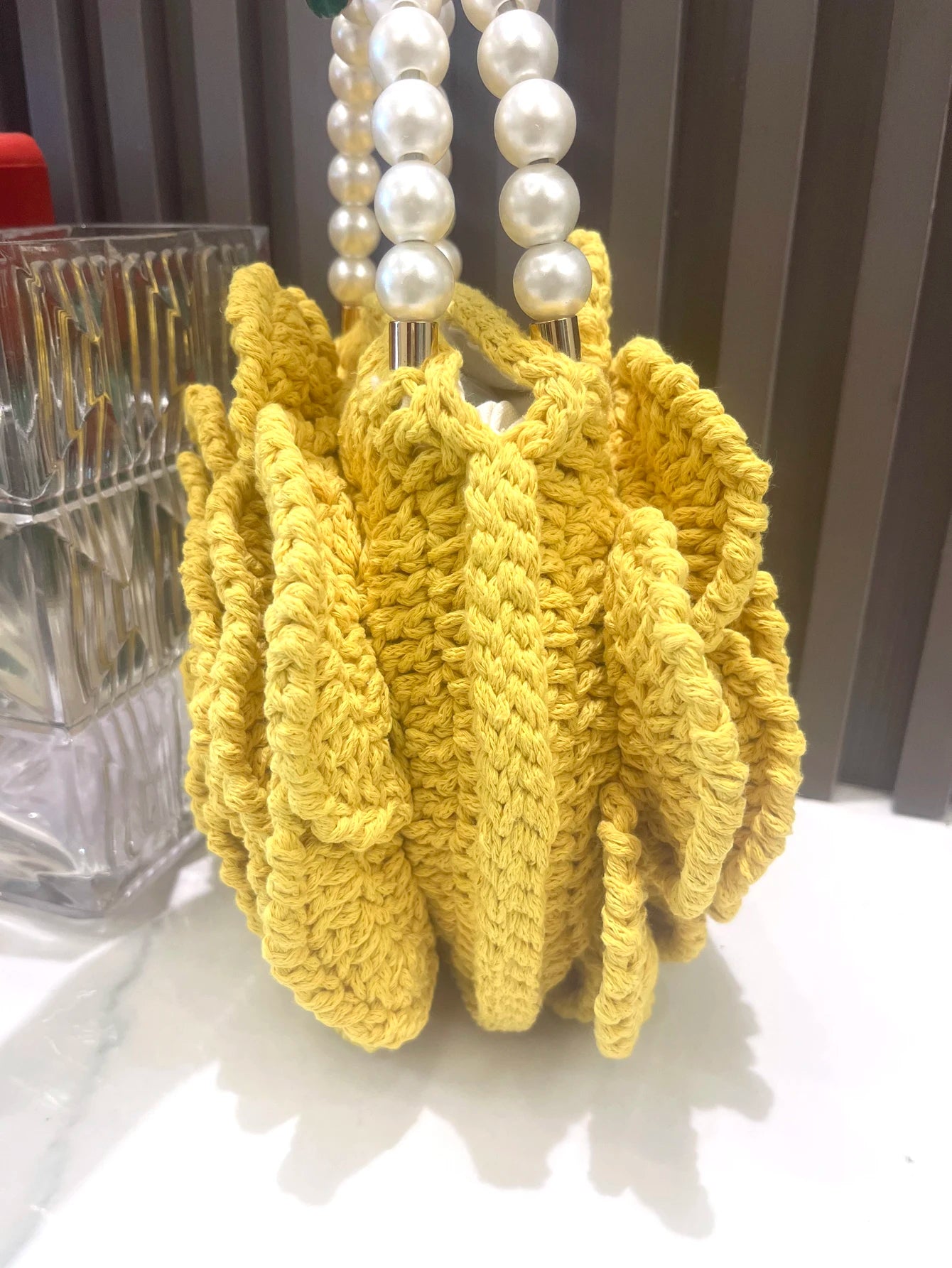 handmade Crochet flower shape Evening clutch Bag Purses and handbag luxury Designer banquet bag Women's bag