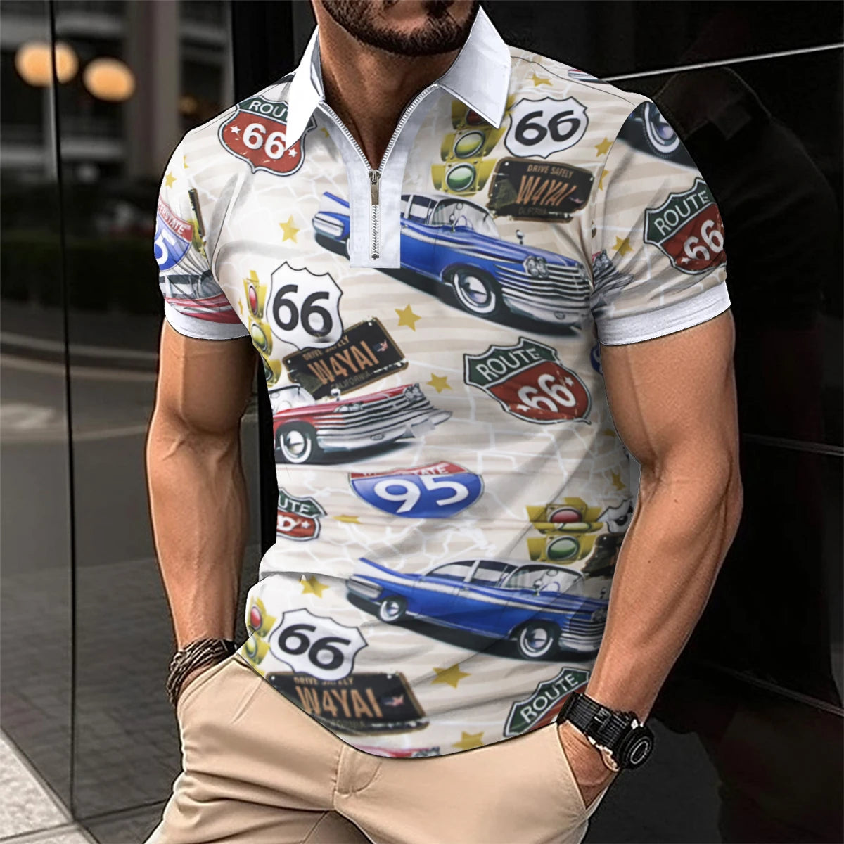 Summer Men's Casual Polo Shirt Spring Summer New Business Leisure Breathable Lapel Polo Shirt for Man