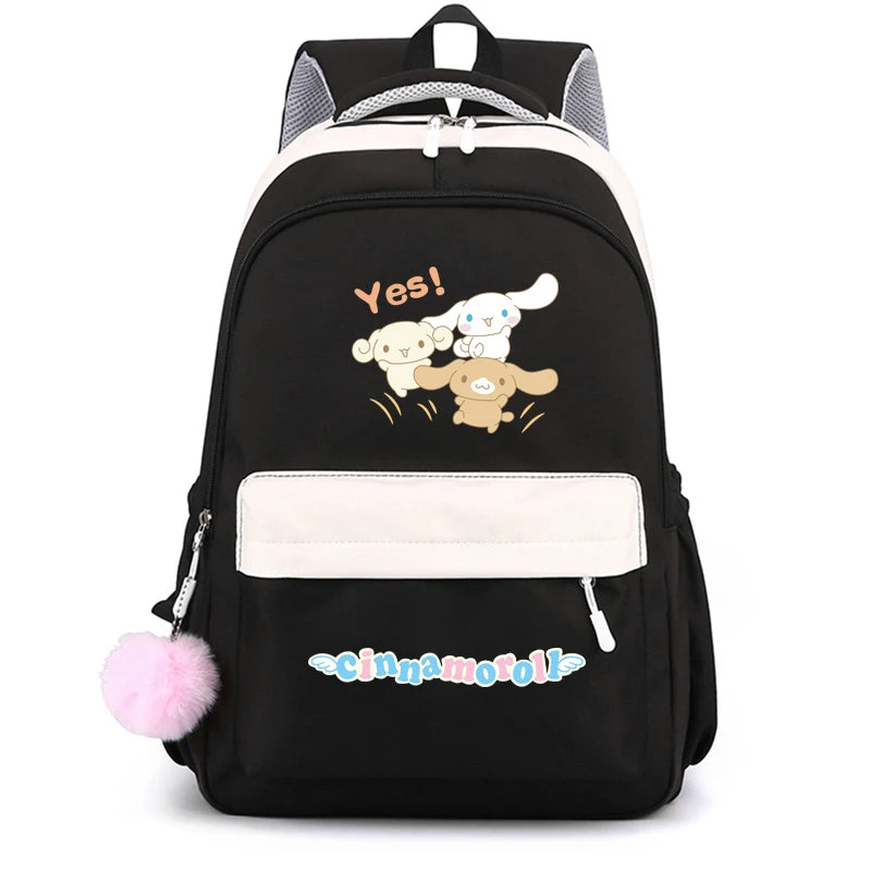 Cinnamoroll Backpack Children Girls Boy Sanrio Schoolbag Kawaii Student Back To School Rucksack Teen Kids Gift Women Travel Bags