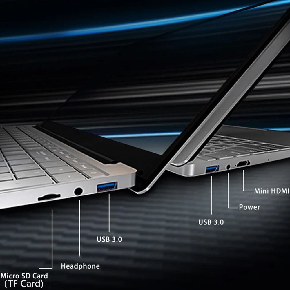 Notebook 15.6 inch Laptop Windows 11 Pro 1920*1080 Cheap Portable Intel Laptop 16G RAM 128GB/256GB/512GB/1TB SSD HDMI Port