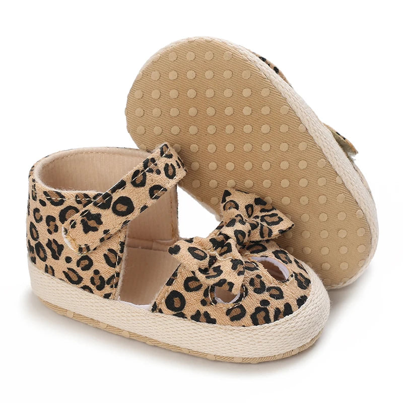 Newborn Toddler Baby Shoes Girl Baby Crib Shoes Princess Flower Bow Baby Cotton Sole First Walker Sneakers 0-18 Months
