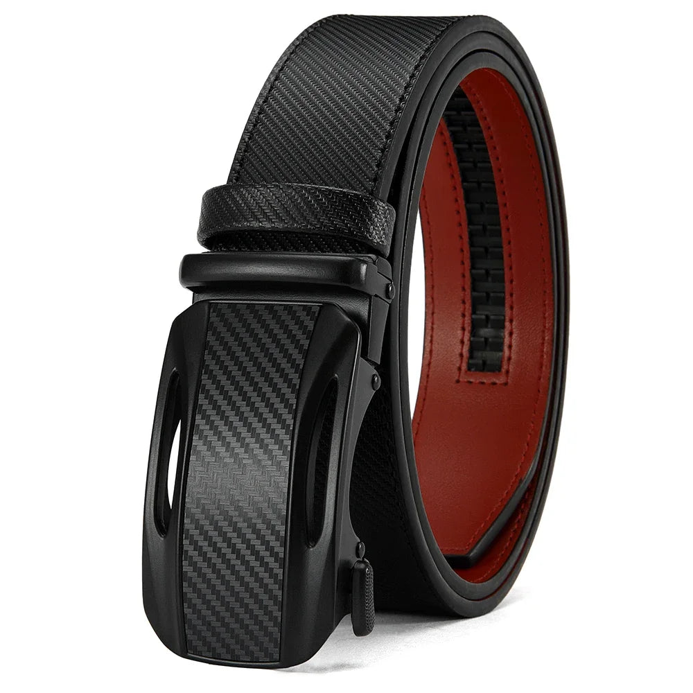 Men Belts Genuine Leather Luxury Famous Brand Belt Automatic Buckle Leather Mens Belt New Fashion Jeans Office Work Casual Belt