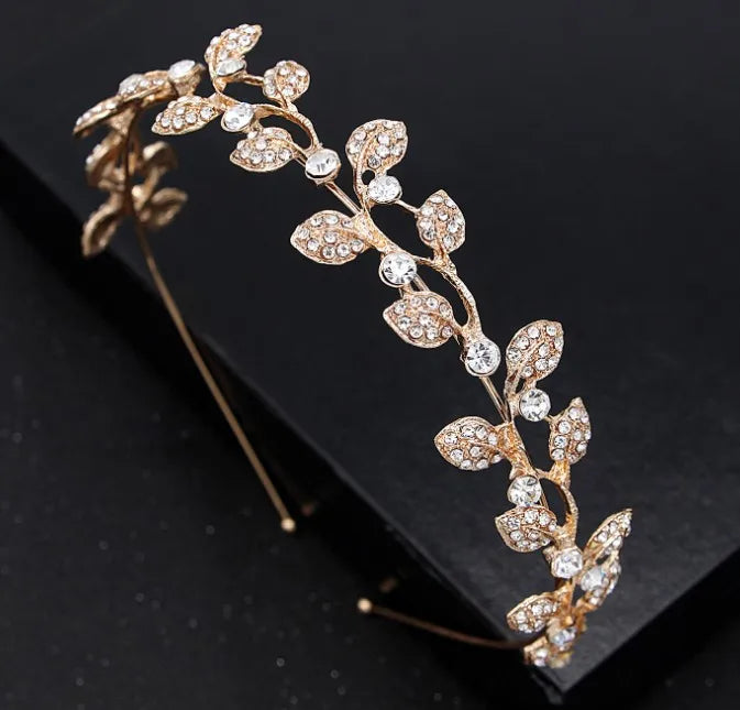 Bridal Bridesmaid Flower Girls Diamante Crystal Pearl Headband Rhinestone Wedding Prom Tiara Women Hair Accessories