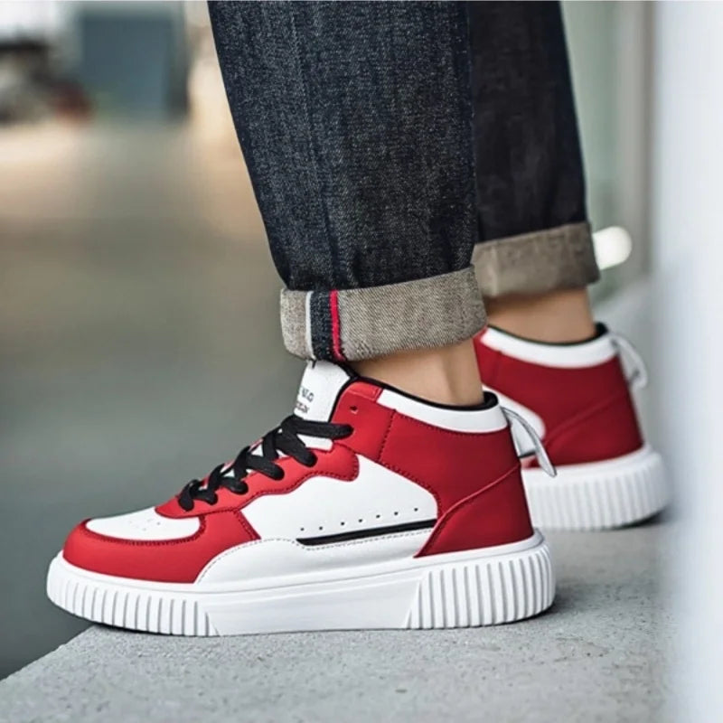 YRZL Mens Sneakers Autumn High Top Shoes Lightweight Non Slip Skatebaord Shoes Unisex Casual Sports Shoes for Man