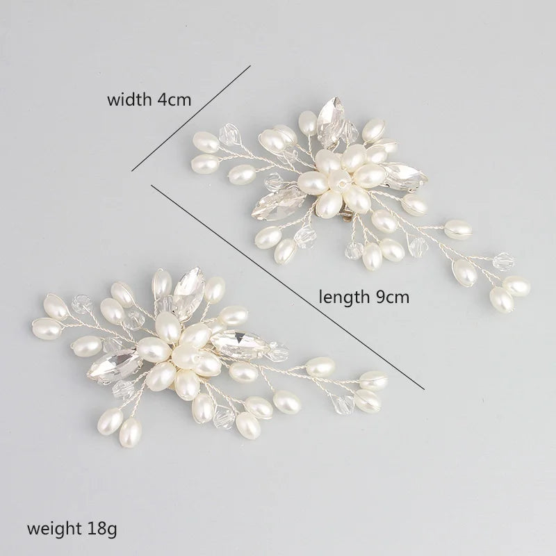 Newest Shinning Rhinestone Shoes Clip Metal Wedding Accessories Crystal Pearl Luxury Shoe Buckle Decorations Gift For Women