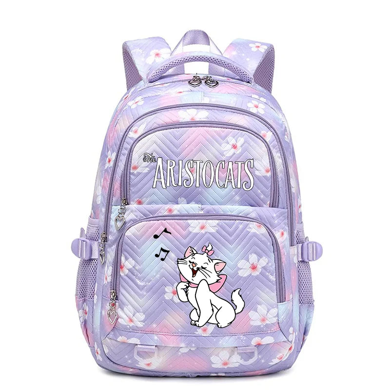 Disney The Aristocats Marie Waterproof Women Backpack Female Travel Bag Backpacks Schoolbag for Teenage Girls Bookbag Mochila