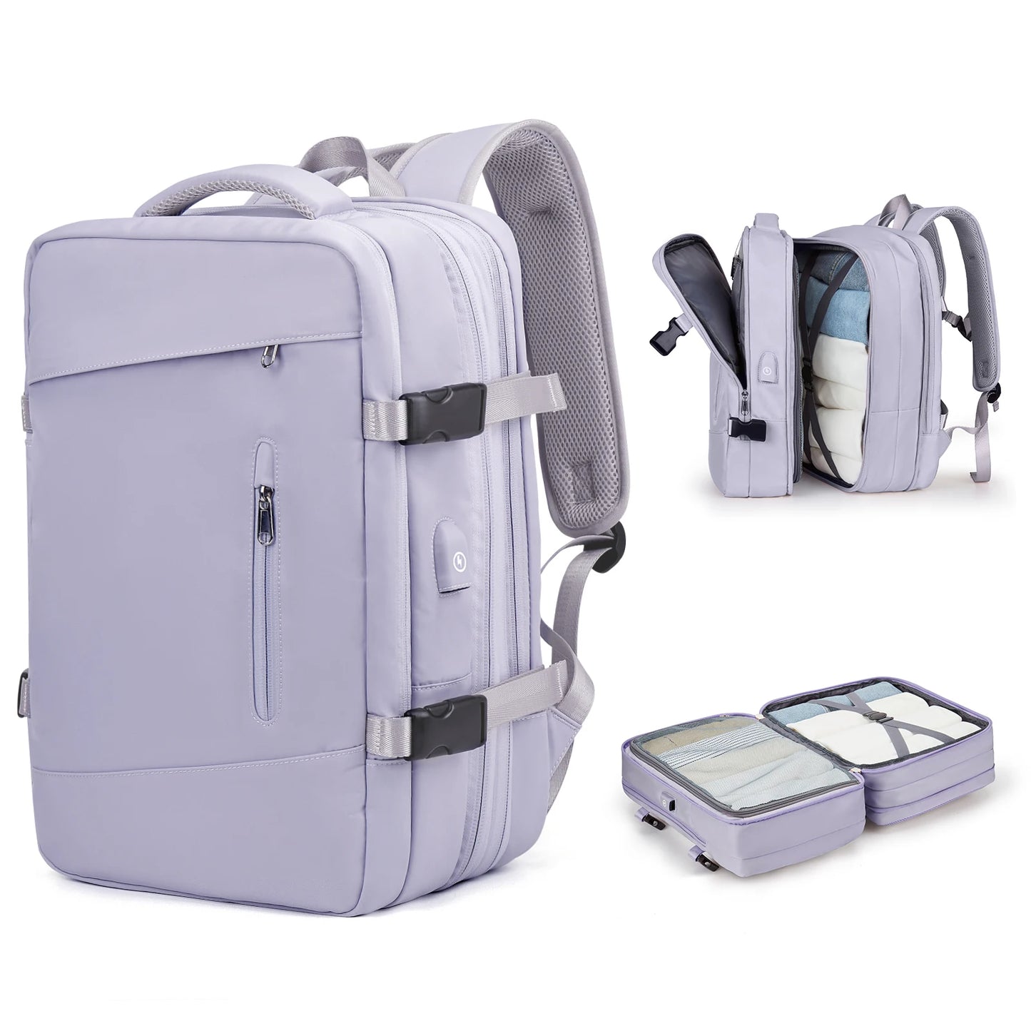 Travel Backpack, Flight Approved Carry On Backpack for Women Men, Expandable Large Luggage Backpack Business Weekender Daypack
