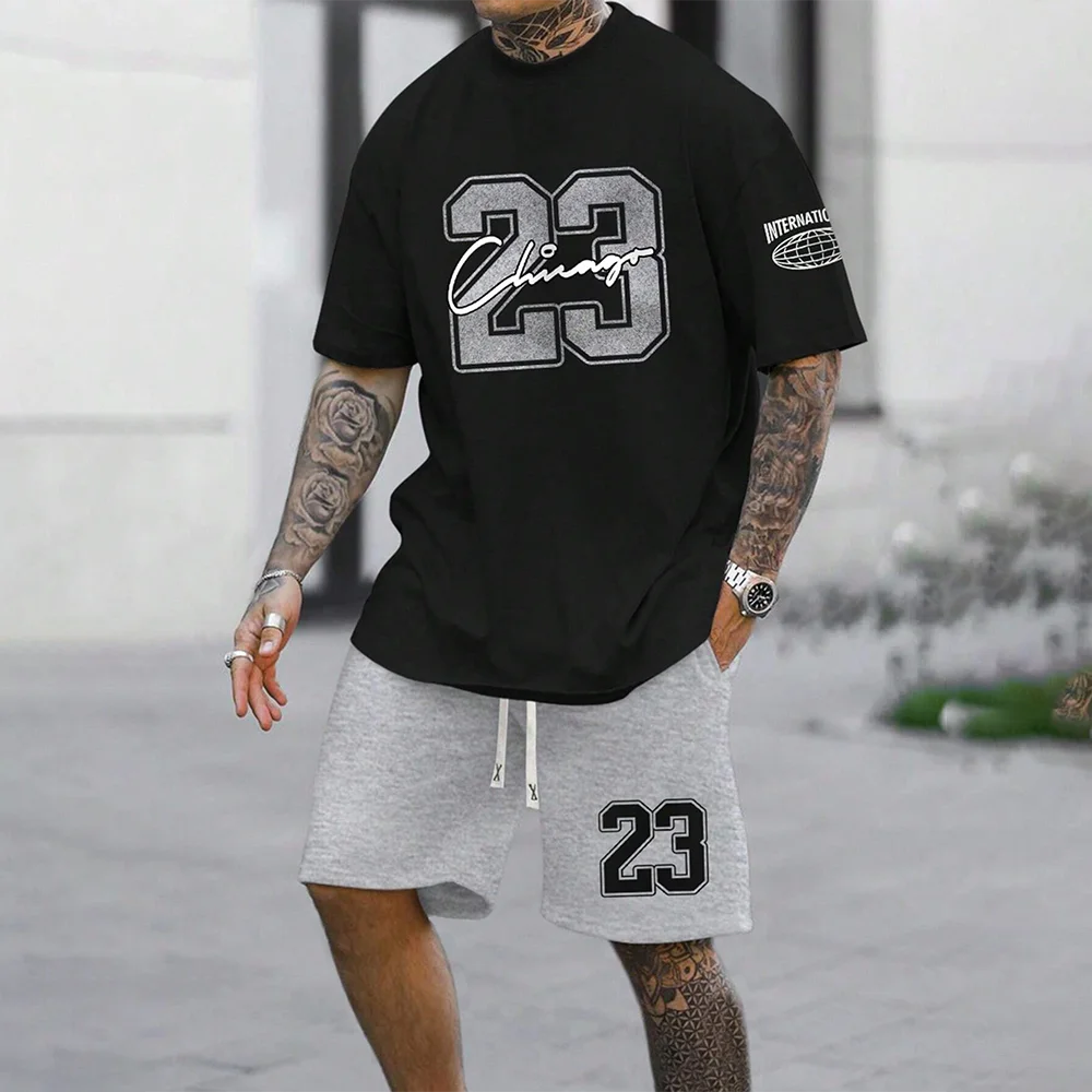 2024 New Fashion 3D Printed Men's Suit Oversized Clothing Short Sleeve Shorts Suit Men's Sportswear Summer Casual Suit