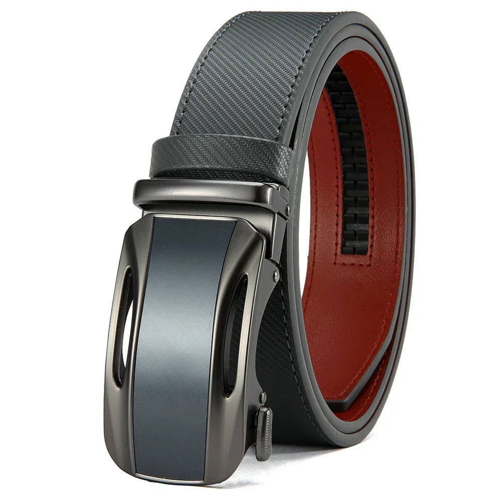 Men Belts Genuine Leather Luxury Famous Brand Belt Automatic Buckle Leather Mens Belt New Fashion Jeans Office Work Casual Belt