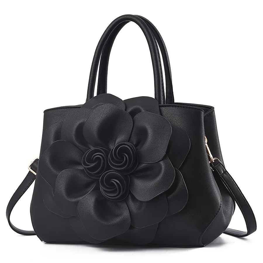 Women's fashionable handbag, casual style PU leather wallet, large capacity shoulder bag