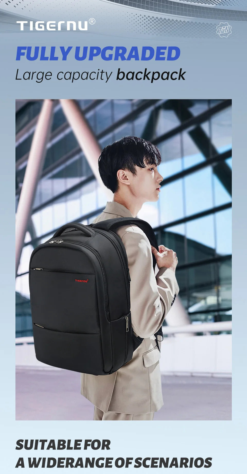 Lifetime Warranty Anti-theft Backpack Large Capacity Bag 15.6 17 19inch Laptop Backpack For Men Travel Backpack Women Bag Female