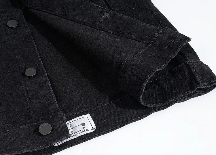 Men Pink Denim Jackets Outwear Slim Fit Denim Coats New Fashion Male Cotton Casual Jeans Jackets Streetwear Jean Coats Size 4XL