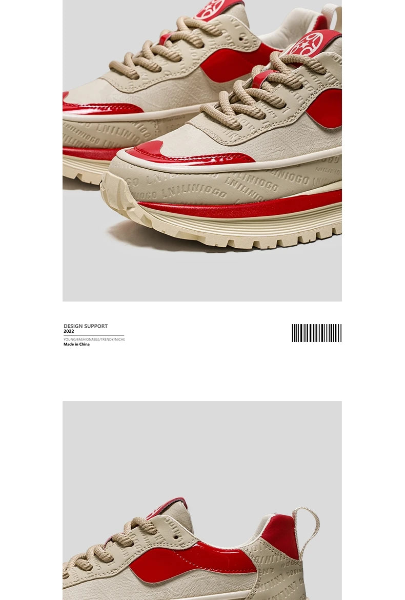Casual Sneaker Loafers Men's Sneakers Male Sneakers Thick Bottom Shoes for Men Sports and Leisure Soft and Comfortable Non-Slip