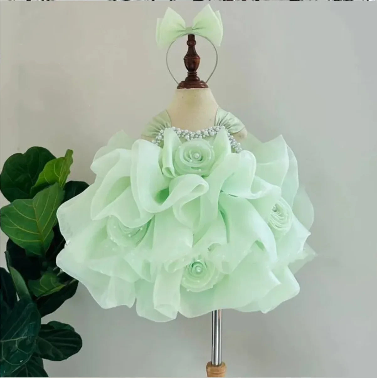 Baby Girl or Boy's Flower Princess Dress Birthday Party Formal Wedding Flower Princess Banquet